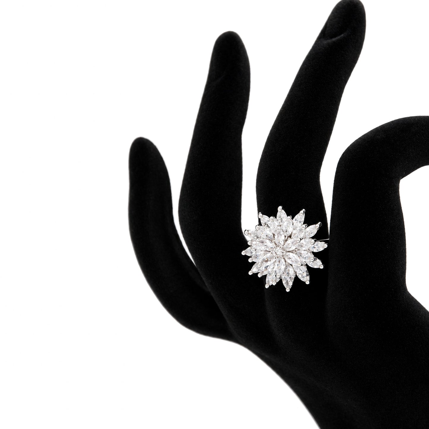 Dahlia Silver Bloom Ring - Zevaraat