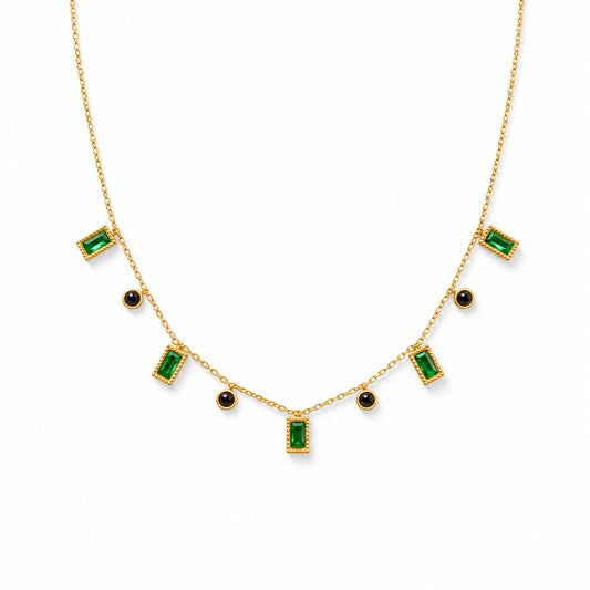 Emerald Cascade Necklace - Zevaraat