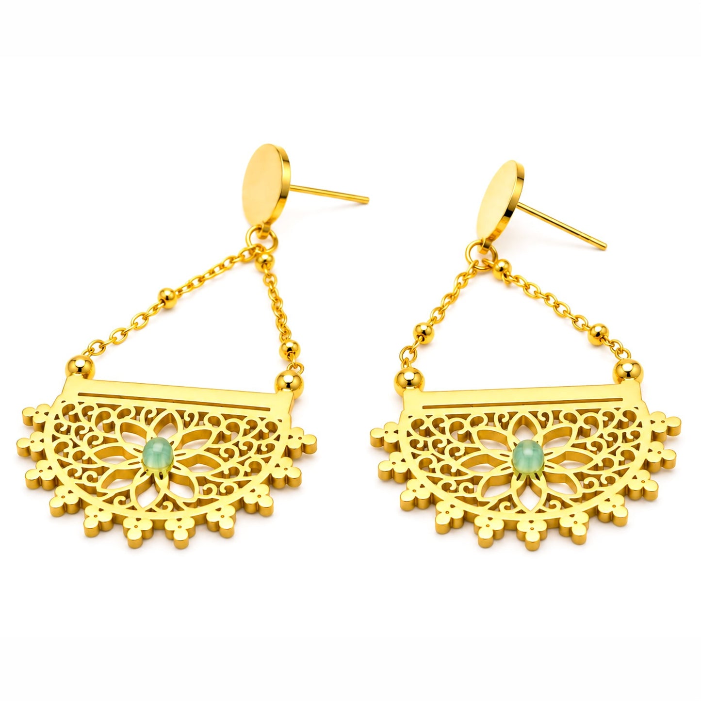 Turquoise Garden Filigree Earrings - Zevaraat