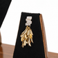Crystal Golden Leaf Cascade Earrings - Zevaraat