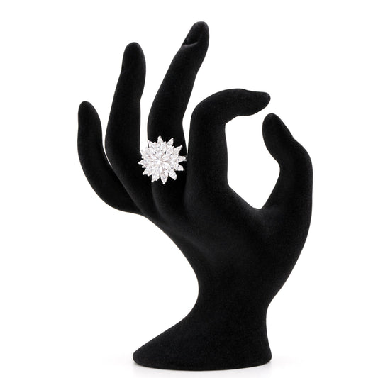 Dahlia Silver Bloom Ring - Zevaraat