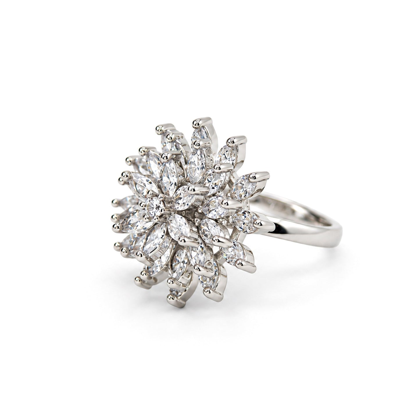 Dahlia Silver Bloom Ring - Zevaraat
