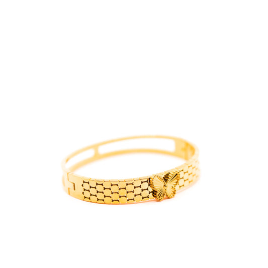 Dainty Butterfly Gold Bangle - Zevaraat