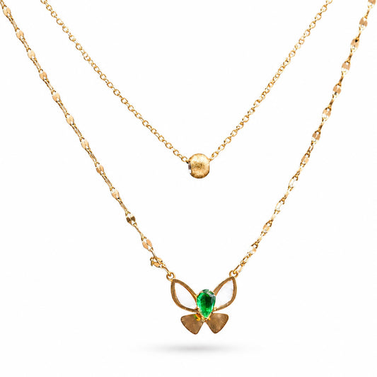 Double Layered Butterfly Mosaic Pendant - Zevaraat