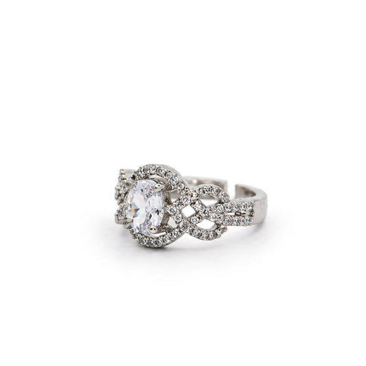 Elara Oval Lace Ring - Zevaraat