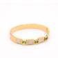 Emerald and Marble White Stones Bangle - Zevaraat