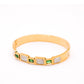 Emerald and Marble White Stones Bangle - Zevaraat