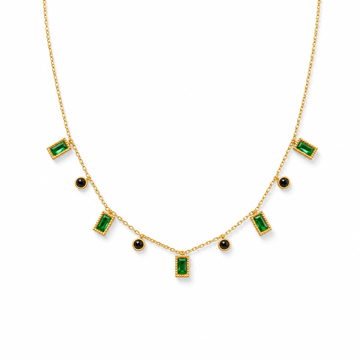 Emerald Cascade Necklace - Zevaraat