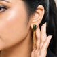 Emerald Luxe Chain Drop Earrings - Zevaraat