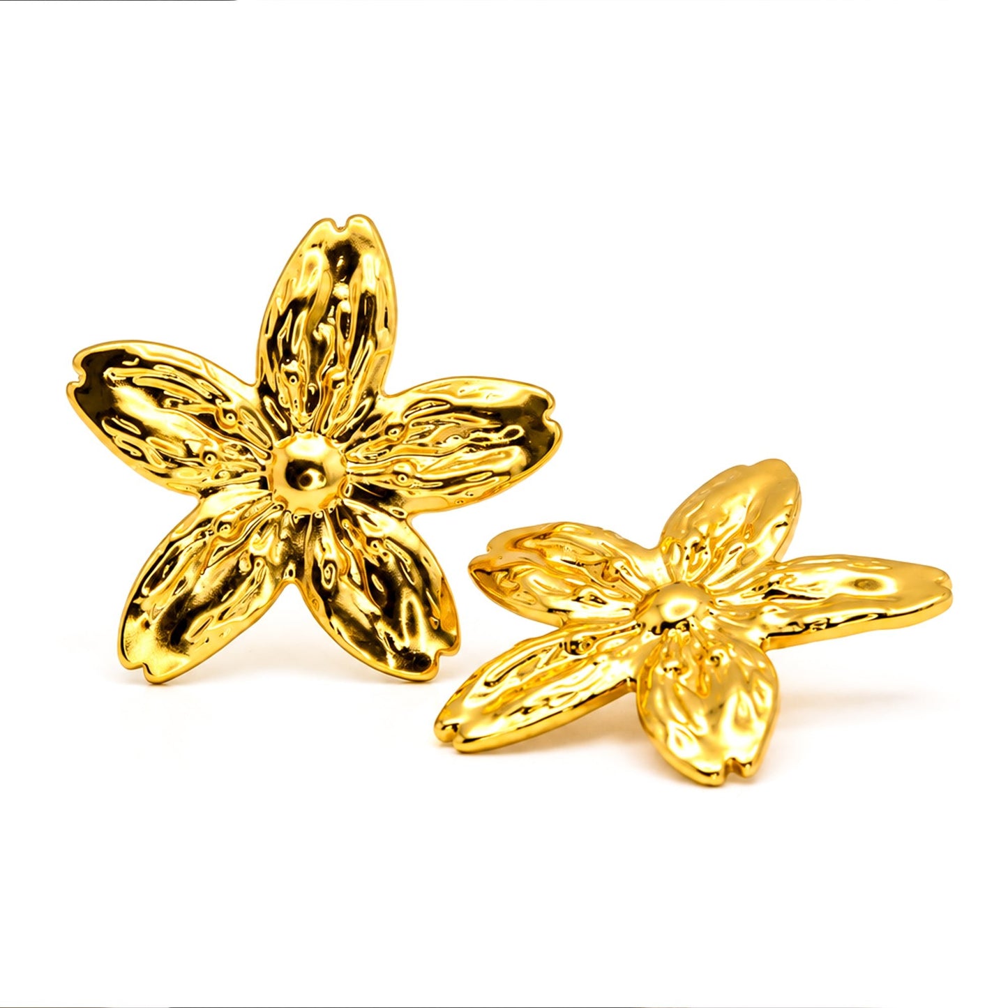 Golden Blossom Statement Earrings - Zevaraat