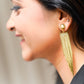 Golden Cascade Fringe Earrings - Zevaraat