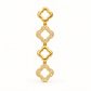 Golden Clover Crystal Drop Earrings - Zevaraat