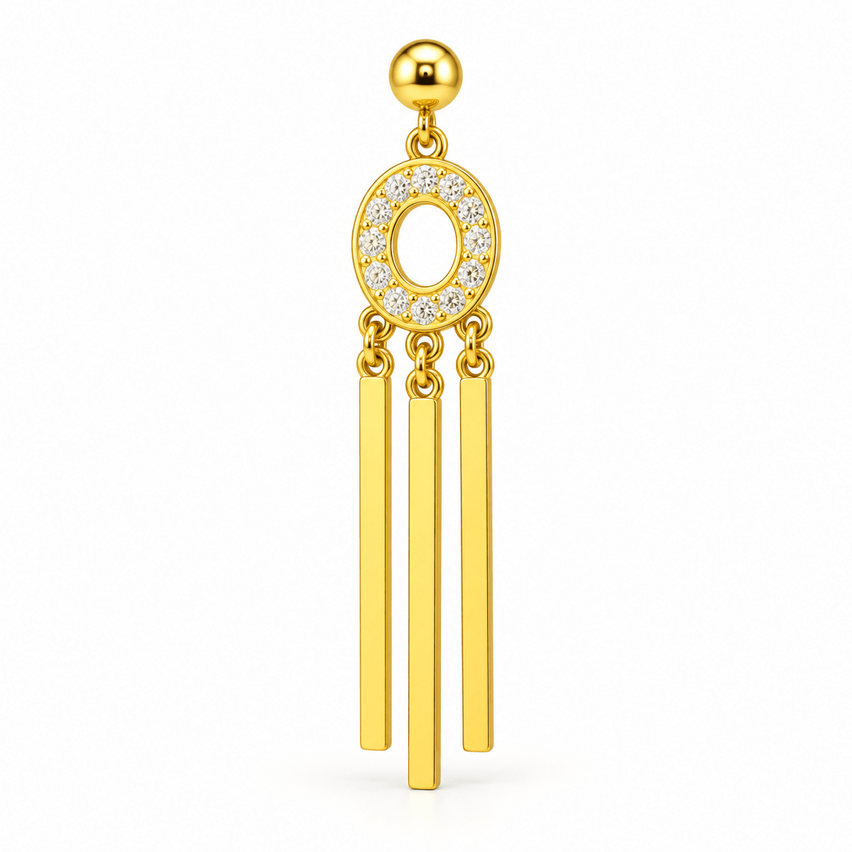 Golden Halo Triple Bar Earrings - Zevaraat