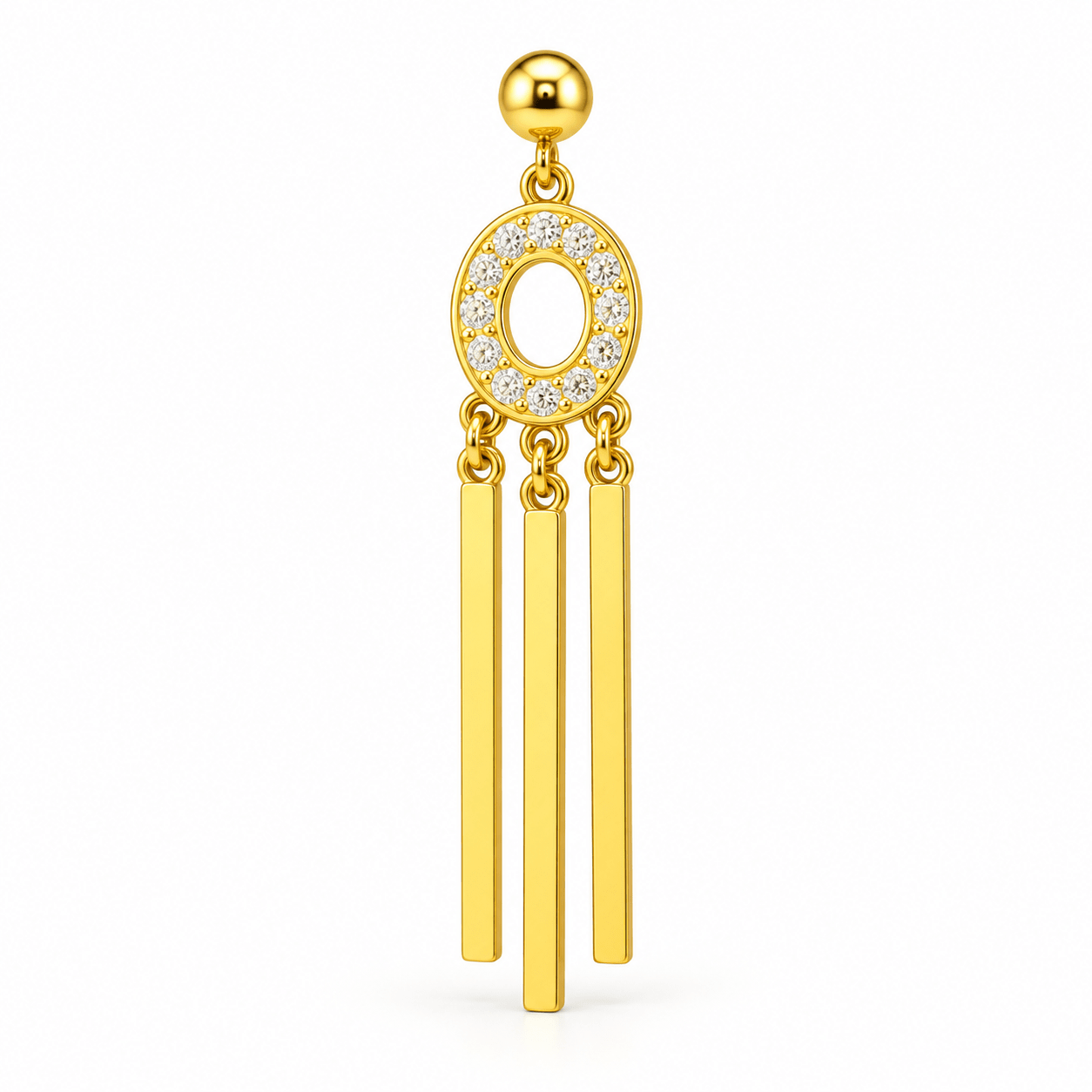 Golden Halo Triple Bar Earrings - Zevaraat