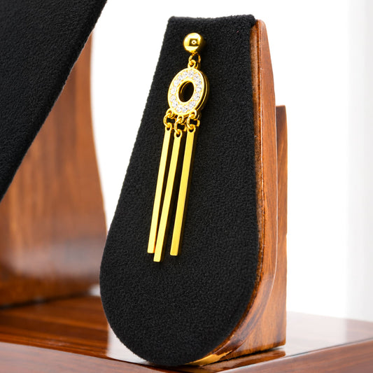 Golden Halo Triple Bar Earrings - Zevaraat