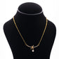Love Knot Solitaire Golden Pendant - Zevaraat