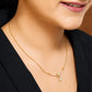 Love Knot Solitaire Golden Pendant - Zevaraat
