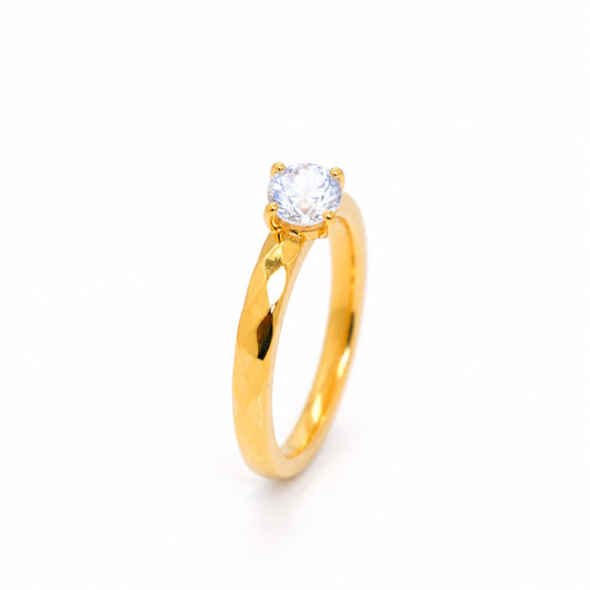 Mini Single Solitaire Ring - Zevaraat