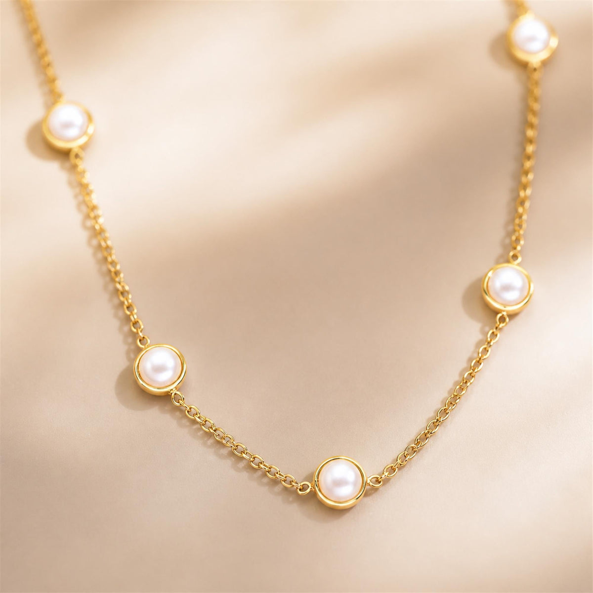Pearl Beaded Cascade Chain - Zevaraat