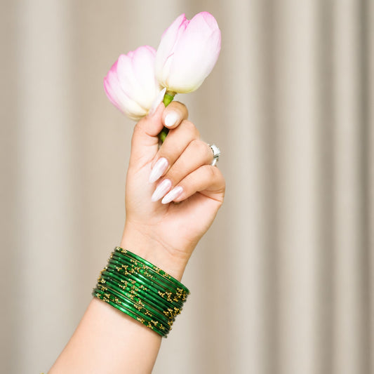 Radiant Crystal Bangle Set - Zevaraat