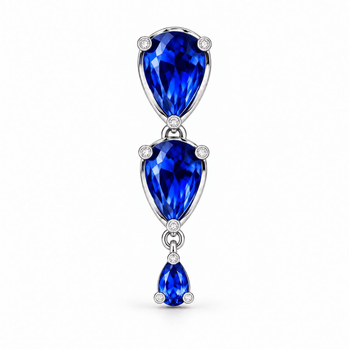 Royal Blue Crystal Drop Earrings - Zevaraat