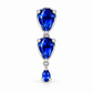 Royal Blue Crystal Drop Earrings - Zevaraat