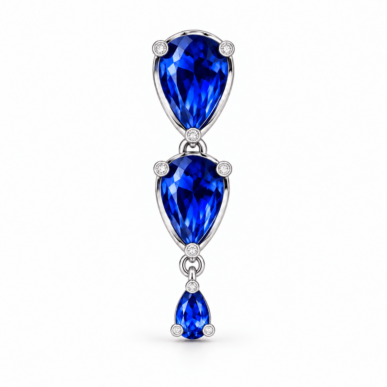 Royal Blue Crystal Drop Earrings - Zevaraat