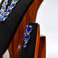 Royal Blue Crystal Drop Earrings - Zevaraat