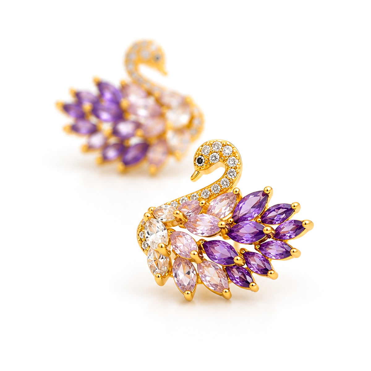 Swan Serenade Earrings - Zevaraat