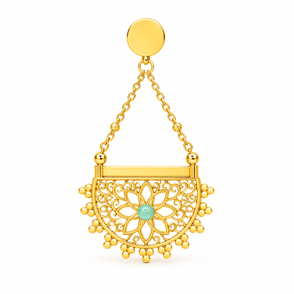 Turquoise Garden Filigree Earrings - Zevaraat